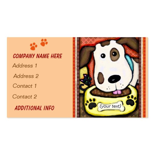 Custom Whimsical Dog / Pet Store Business Cards