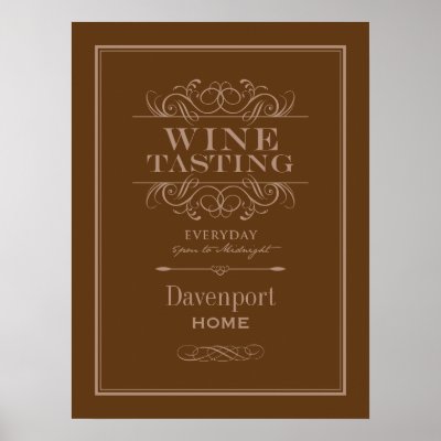 Custom Wine Tasting Art Print - Home Decor