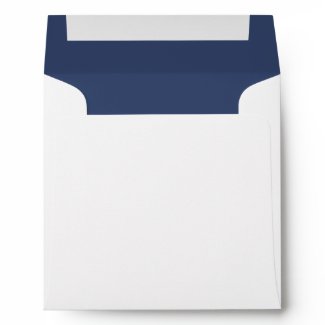 CUSTOM Winter Wedding Blue Inside Envelope