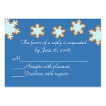 Custom Winter Wedding Invitation Response Card Business Card Template