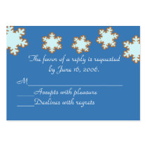 Custom Winter Wedding Invitation Response Card business cards by nuclearswan Custom Winter Wedding Invitation Response Card business cards