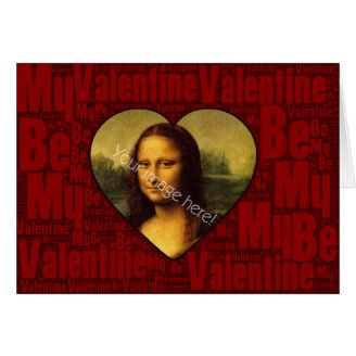 Custom Word Art Valentine: Be My Valentine Card