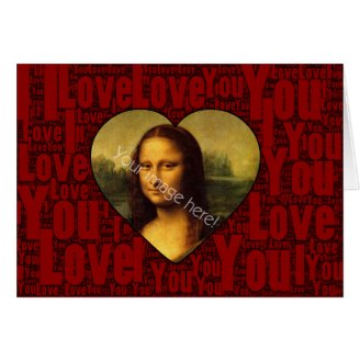 Custom Word Art Valentine: I Love You Greeting Cards