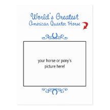 Custom Worlds Greatest American Quarter Horse Postcards