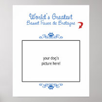 Custom Worlds Greatest Basset Fauve de Bretagne Posters