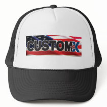 Custom X flag hat