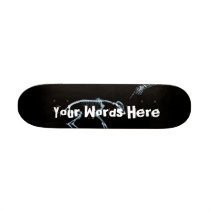 Custom X-Ray Skeleton Bad Dog Blue Boards Skate Board Deck
