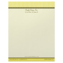 :: custom yellow gingham letterhead ::