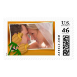 Custom Yellow Rose Wedding Stamp