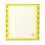 Custom Yellow & Tan Honeycomb Monogram Notepad