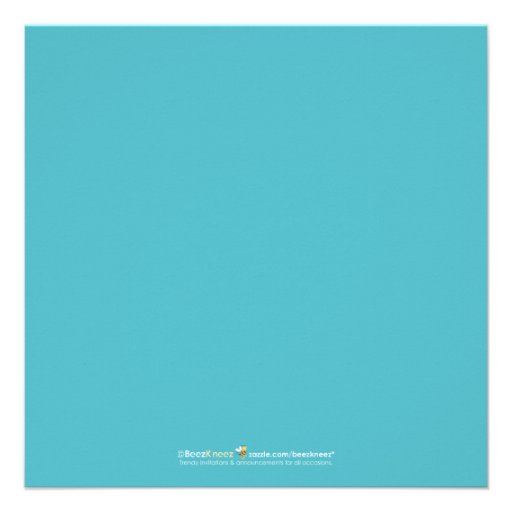 :custom: Zebra Sweet 16 Party Invitation (aqua)