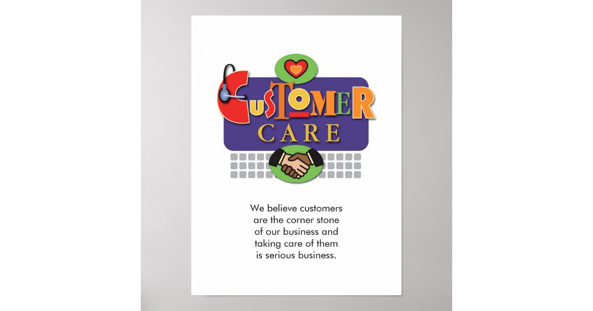 “Customer Care” Poster Zazzle
