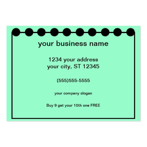 Customer Loyalty Promotional Sale Business Card (front side)