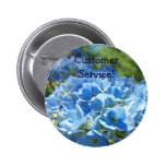 Customer Service! buttons Blue Hydrangea Flowers