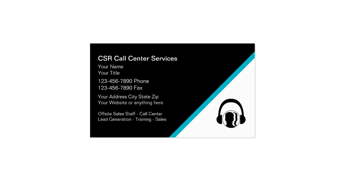 Customer Service Call Center Business Cards Zazzle