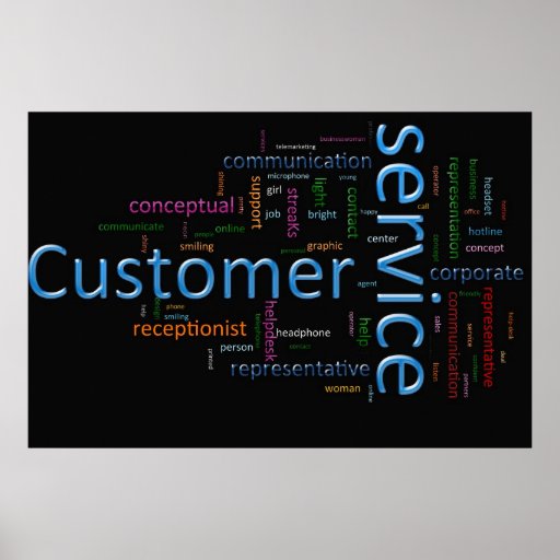 Customer Service Poster Zazzle