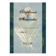 CustomInvites Peacock Feather Wedding Place Cards Business Card Templates