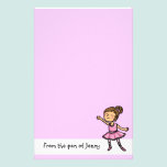 customisable cartoon ballet dancer stationary stationery