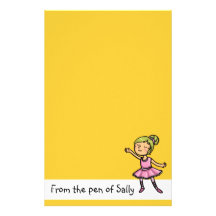 customisable cartoon ballet dancer stationary stationery