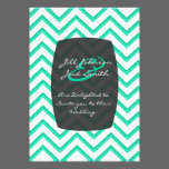 Customisable Chevron Mint Green (Wedding) invitations