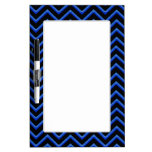 Customisable Chevron Neon/Blue Dry Erase Board