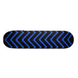 Customisable Chevron Neon/Blue Skateboard