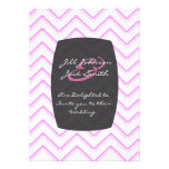 Customisable Chevron Soft Pink (Wedding) Custom Invitations