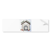 Customisable Christmas Westie Dog Gifts Bumper Stickers