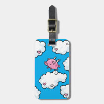 customisable Flying pig luggage tag luggage tags