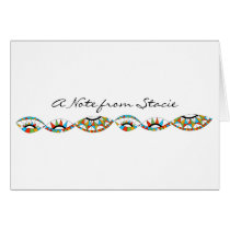 Customisable Notecard with funky graphic design cards