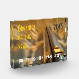 Customisable Organist of the Year award