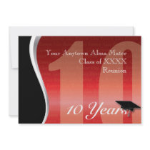 Customizable 10 Year Class Reunion Invites