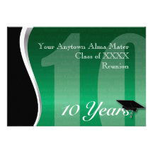 Customizable 10 Year Class Reunion Personalized Announcements