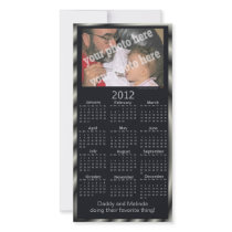 Customizable 2012 Calendar Photo Card (Black)