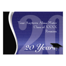Customizable 20 Year Class Reunion Personalized Announcement