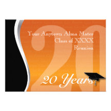 Customizable 20 Year Class Reunion Invitations