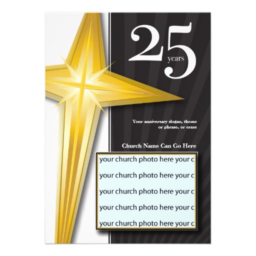 Customizable 25 Year Church Anniversary Custom Announcement