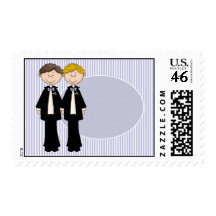 Customizable 2 Grooms Wedding Postage