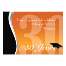 Customizable 30 Year Class Reunion Custom Announcements