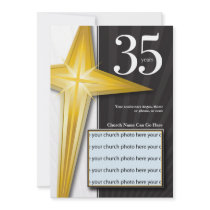 Customizable 35 Year Church Anniversary Announcement