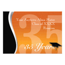 Customizable 35 Year Class Reunion Invitations