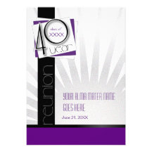 Customizable 40 Year Class Reunion Custom Announcements
