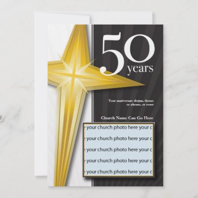 Anniversary Year on Customizable 50 Year Church Anniversary Custom Invites From Zazzle Com