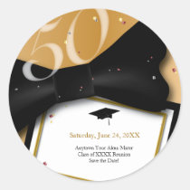 Customizable 50 Year Class Reunion Save the Date stickers