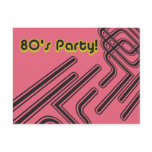 Customizable 80's Party Invitation postcards