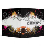 Customizable Abstract Floral Binder