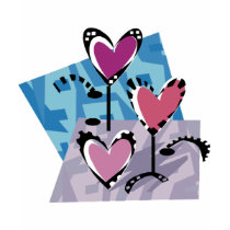 Customizable Abstract Flower Heart Design t-shirts