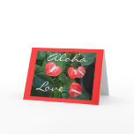 Customizable Anthurium Love Floral Greeting Card