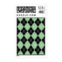 Customizable Argyle postage stamps