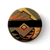 Customizable Art Deco Geometric Circle Abstract Button